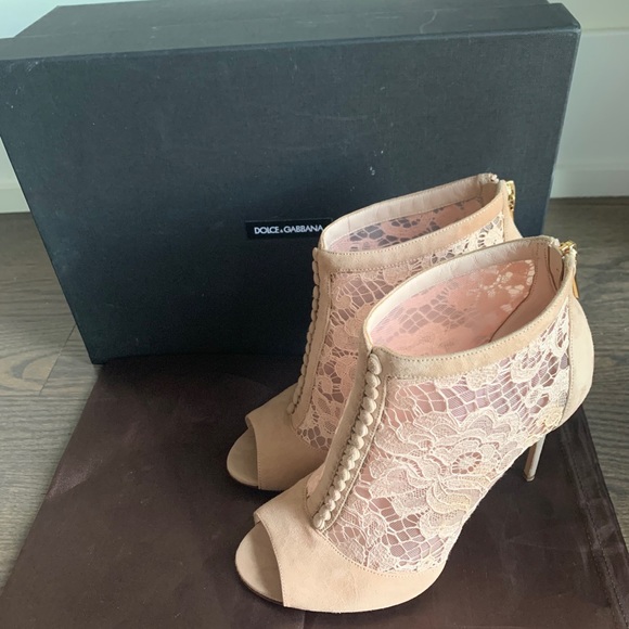 Dolce and gabbana dusty pink peep toe booties - Picture 4 of 5